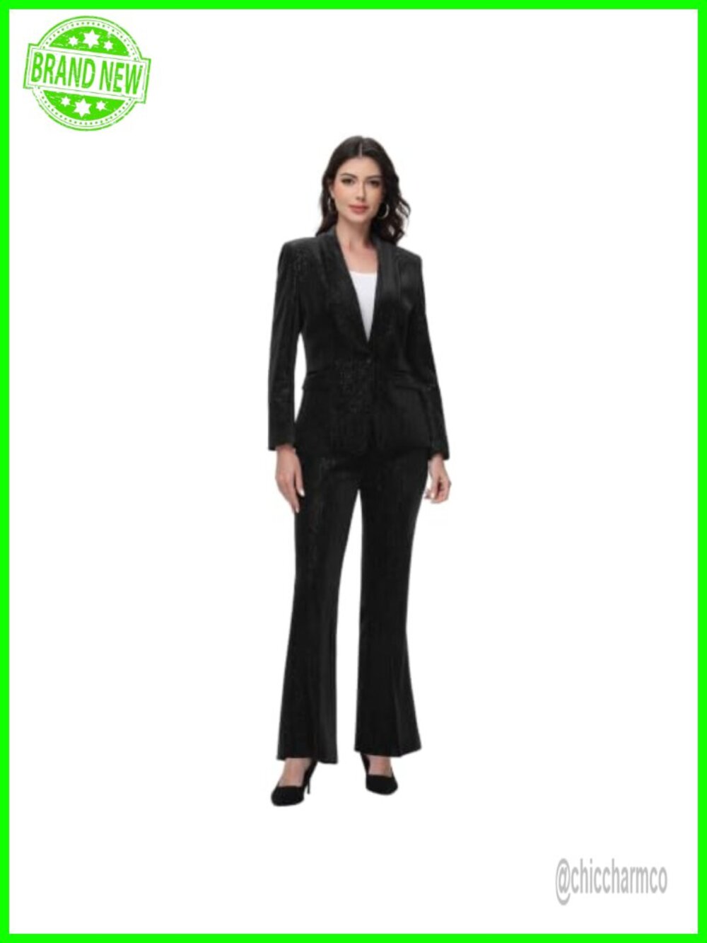 Velvet Pantsuit Set Shawl Lapel Blazer Bootcut Trousers Formal Party Tuxedo